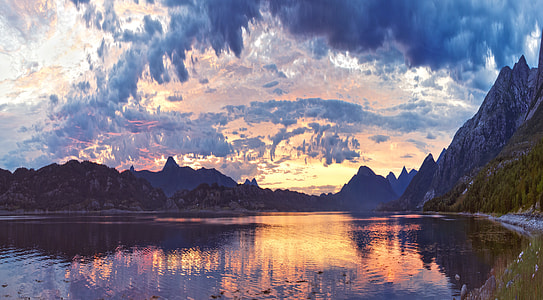 seascape near mountain photography thumbnail