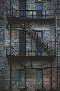 black exit stairs 3-storey building thumbnail