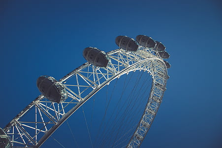 low-angle photography of white ferris wheel during daytime thumbnail