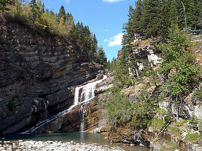 Cameron Falls scenic landscape in Waterton Lakes National Park thumbnail