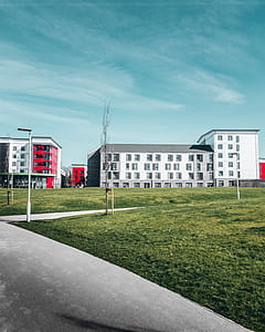 white and gray concrete building near green grass thumbnail