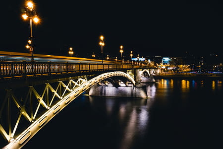 city, lights, night, water thumbnail