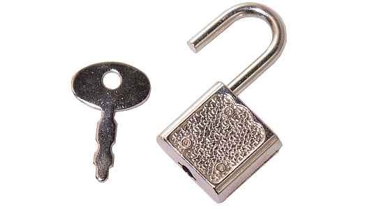 chrome padlock with key thumbnail