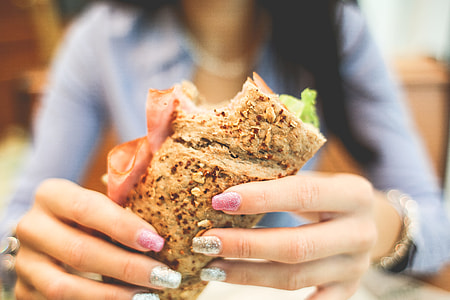 Fresh Sandwich in Girls Hands thumbnail