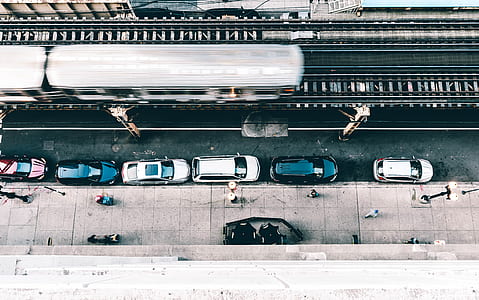 aerial photography of road thumbnail