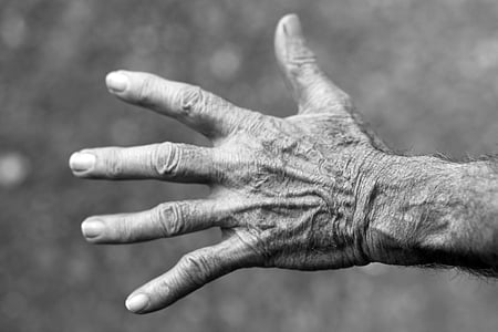 human left hand in grayscale photography thumbnail