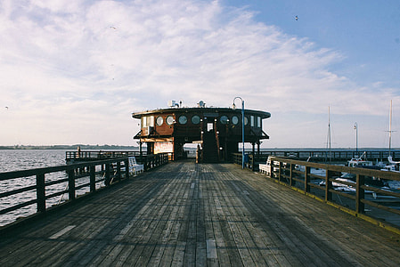 Big wooden pier by the lake thumbnail