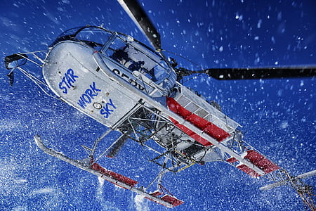 closeup photo flying helicopter thumbnail