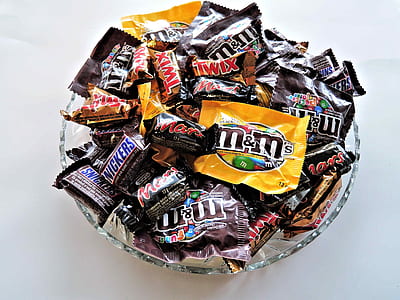 M and M on Clear Cut Glass Bowl thumbnail