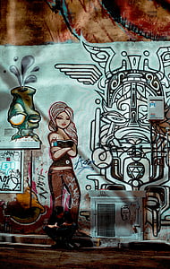 woman standing near vase art thumbnail
