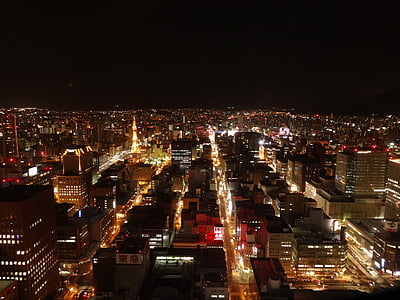 aerial photography of city lights thumbnail