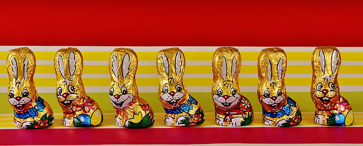multicolored decorative rabbit figurines thumbnail