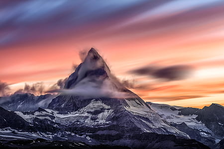 mountain covered with snow thumbnail