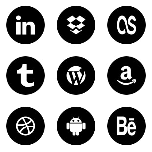 social network svg vector icon sets