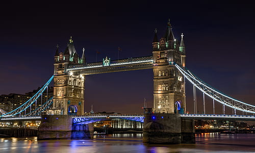 city, lights, night, water thumbnail
