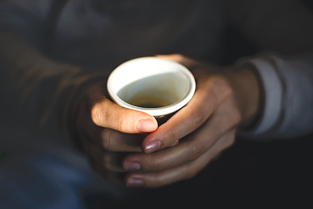 Girl holding coffee espresso thumbnail