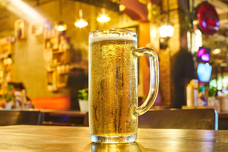 clear glass tankard with beer thumbnail