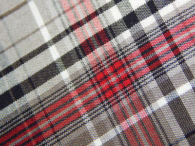 white, red, and black plaid cloth thumbnail