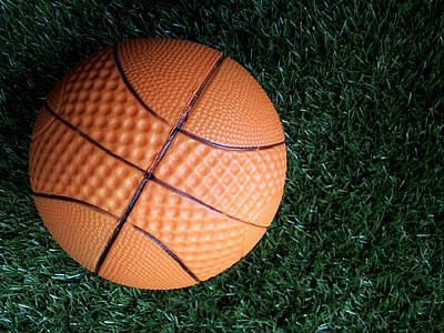 brown basketball on green grass field thumbnail