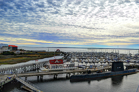 Clouds over the Harbor in Charleston, South Carolina thumbnail