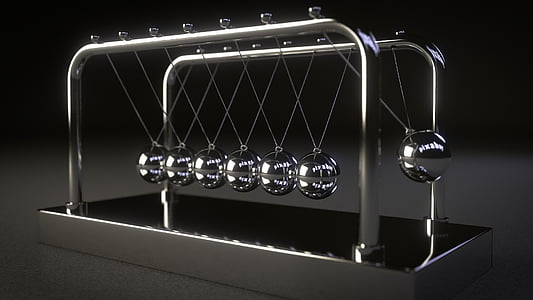 stainless steel Newton's cradle thumbnail