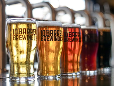 Shallow Focus Photo of Pilsner Glasses thumbnail