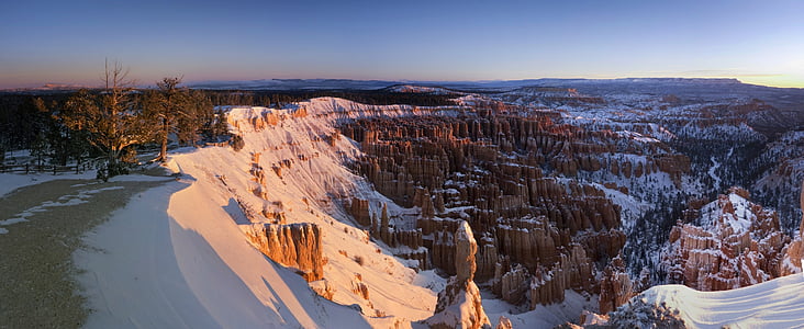 aerial photography of mountain at winter season thumbnail
