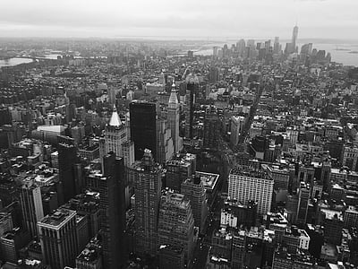 grayscale bird's-eye view photography of New York thumbnail