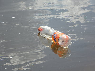 plastic bottle floating on water thumbnail