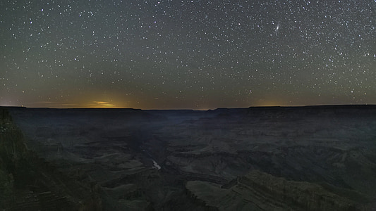 grand canyon, night, stars, landscape, sky, outdoors thumbnail
