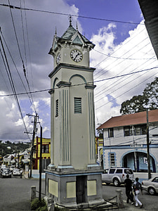 Clock Tower in the Center of Town in Claremont, Jamaica thumbnail