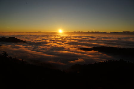 areal photography of clouds at golden hour thumbnail