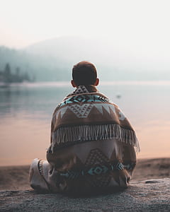 man, person, water, fog thumbnail