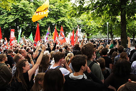 crowd having rally thumbnail