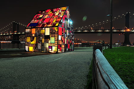 multicolored mosaic LED house thumbnail