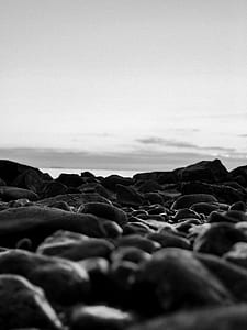 grayscale photography of stones thumbnail