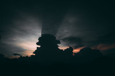 silhouette of cumulus clouds thumbnail