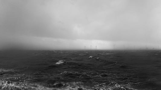 grayscale photo body of water thumbnail