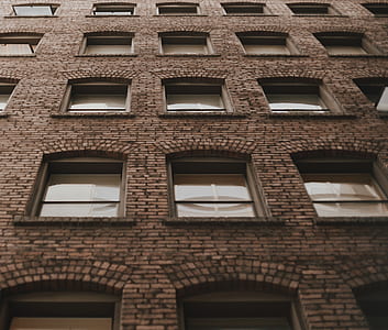 low-angle photography of brick wall building thumbnail