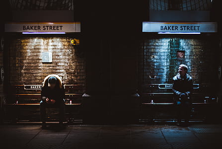 man sitting on bench at baker street thumbnail
