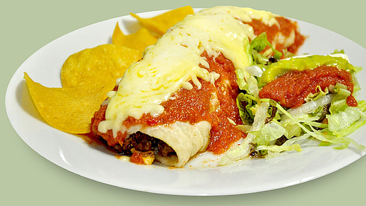 Burrito with cheese and salsa thumbnail