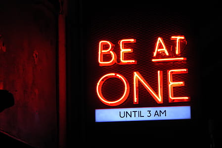 Be At One Until 3 AM signage thumbnail