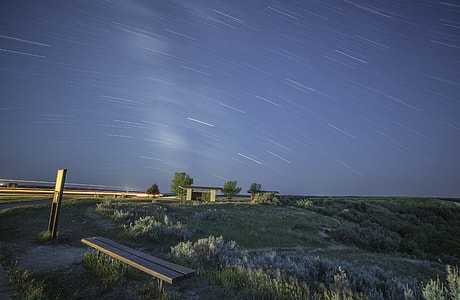 Star Trails at Painted Canyon, North Dakota thumbnail