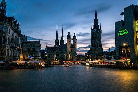 city view during nighttime photography thumbnail