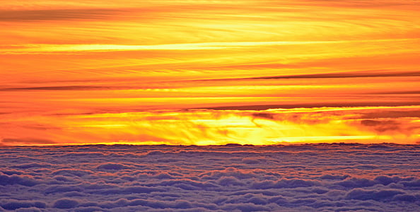 white clouds at sunset thumbnail