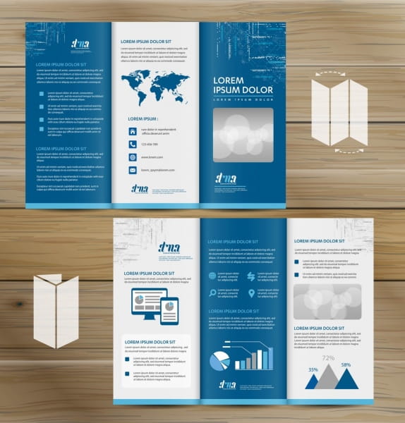 trifold brochure mockup realistic rendering of trifold tri fold background