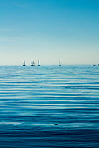 Boats on Body of Water Under Blue Sky thumbnail