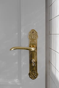 Antique gold plated door handle thumbnail