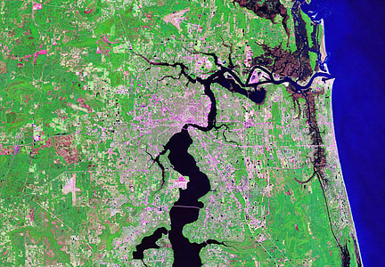 Satellite Image of Jacksonville, Florida thumbnail