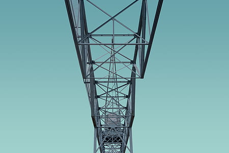 low angle photography of electricity pylon thumbnail
